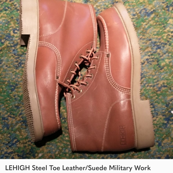 LEHIGH Other - NWOT! Lehigh Rare Steel Toe Military Grade Oil Resistant Leather Work Boots